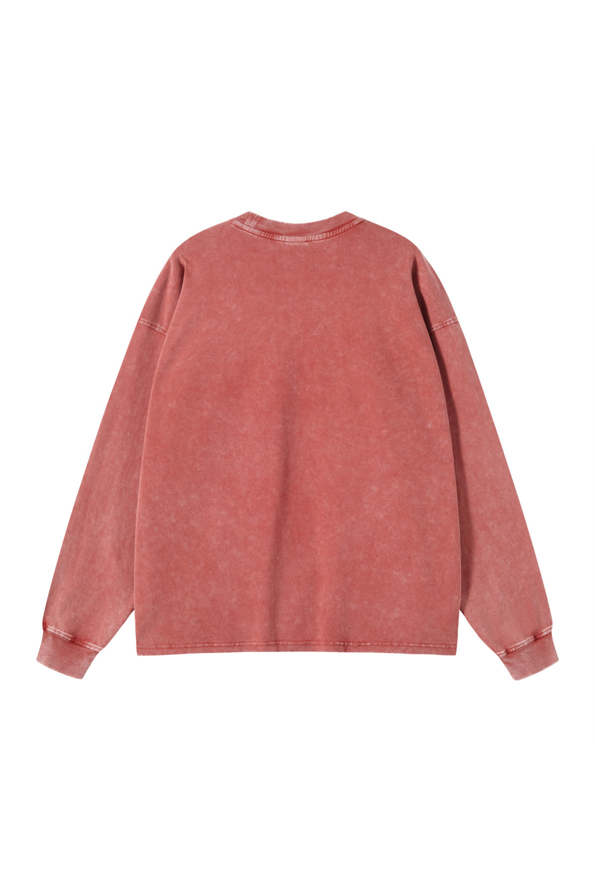 Distressed Washed Long-Sleeve T-Shirt
