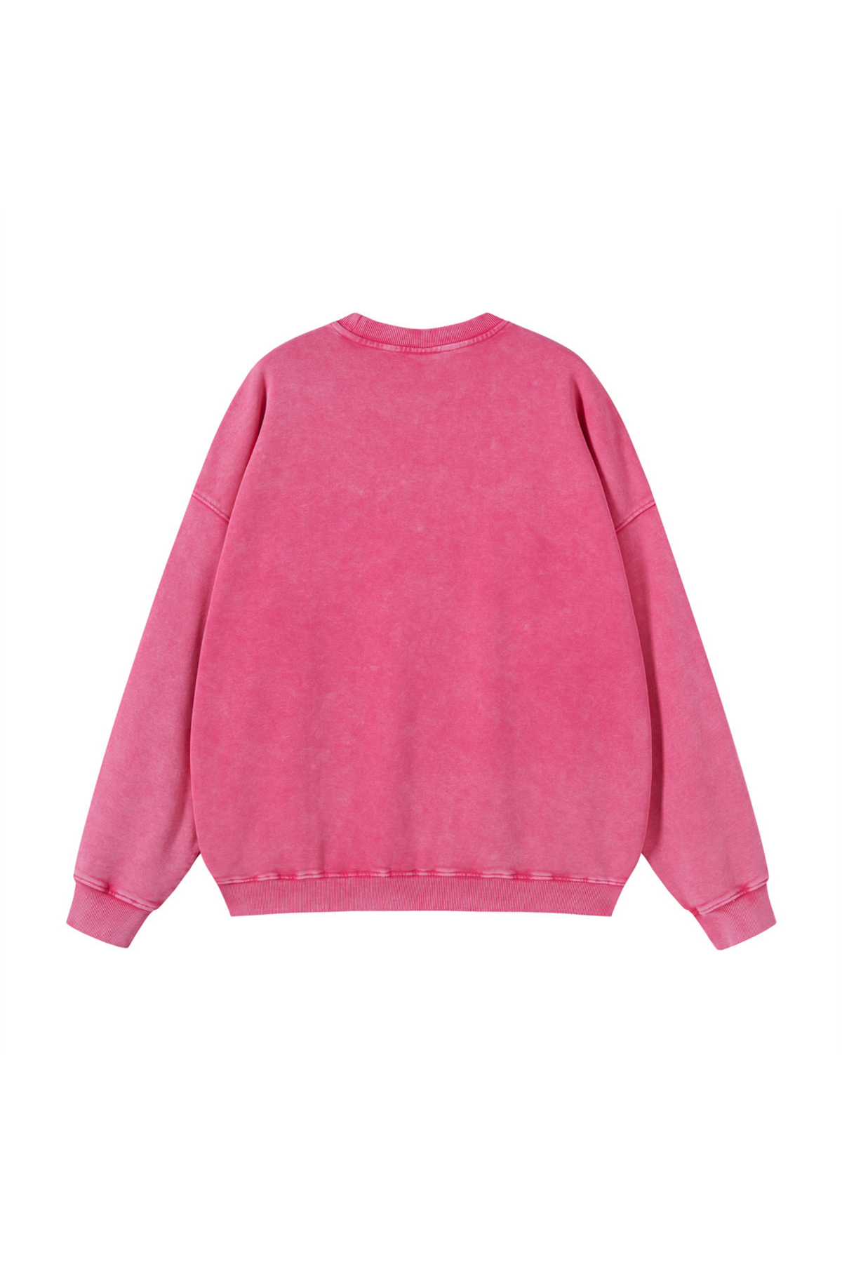 Heavyweight Crewneck Sweatshirt in Fuchsia – back product view