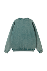 Heavyweight Crewneck Sweatshirt in Forest Green – back product view