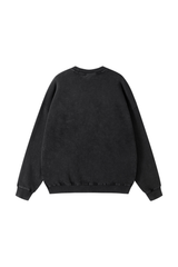 Heavyweight Crewneck Sweatshirt in Black – back product view