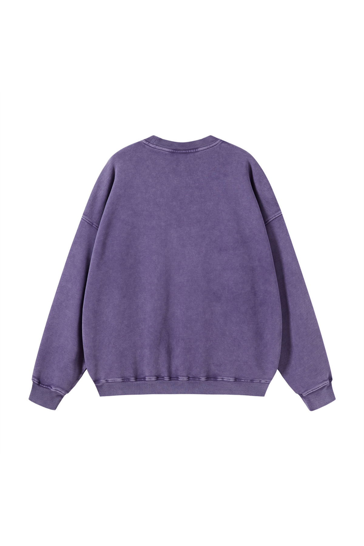 Heavyweight Crewneck Sweatshirt in Dark Purple – back product view
