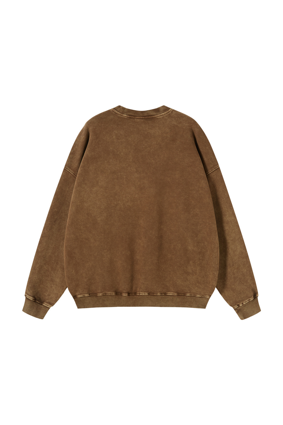 Heavyweight Crewneck Sweatshirt in Brown – back product view