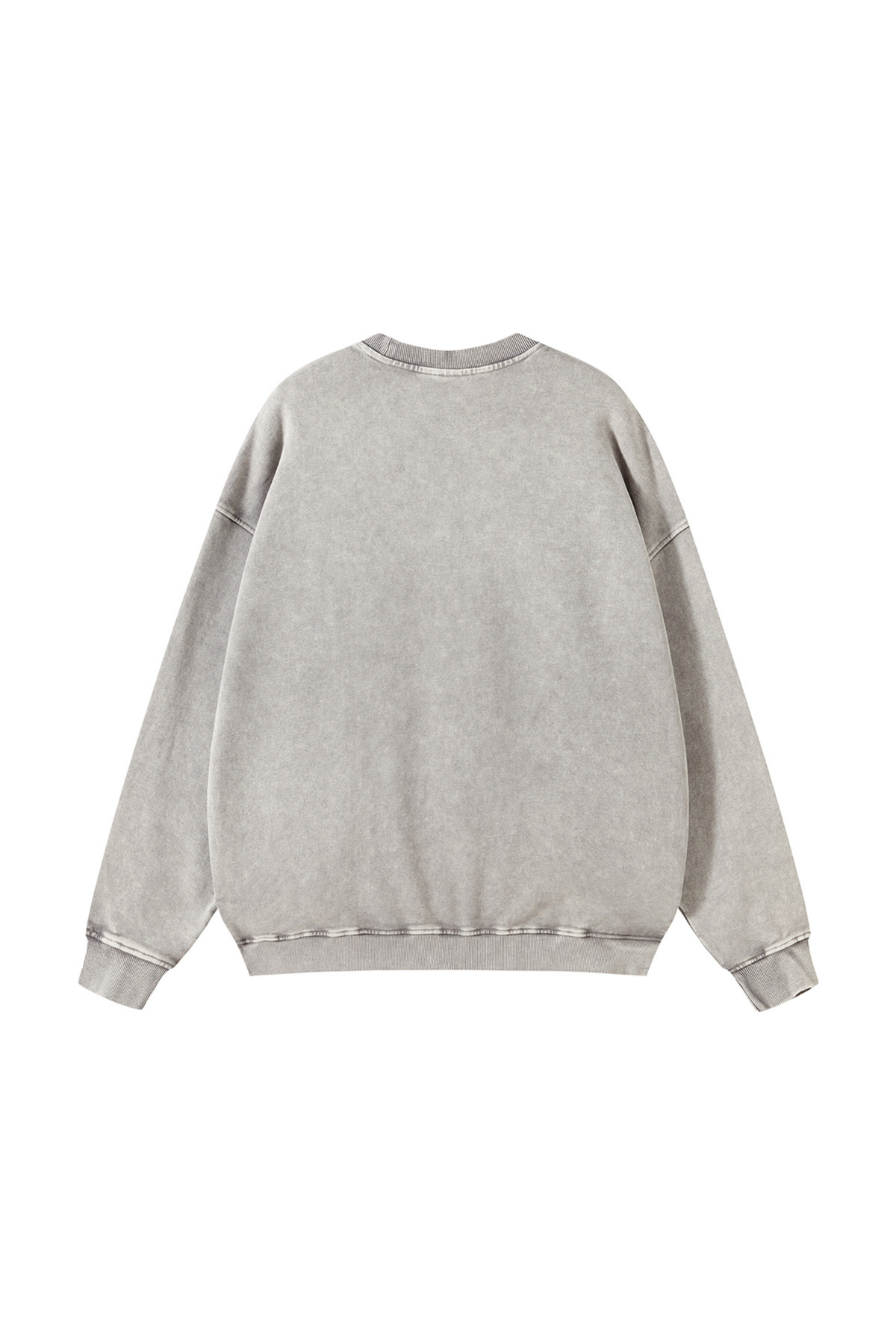 Heavyweight Crewneck Sweatshirt in Light Grey – back product view