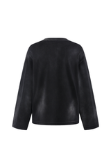 Faded Pocket Long-Sleeve T-Shirt in Black – detail view