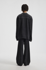 Contrast-Stitch Long-Sleeve T-Shirt – fabric and construction detail