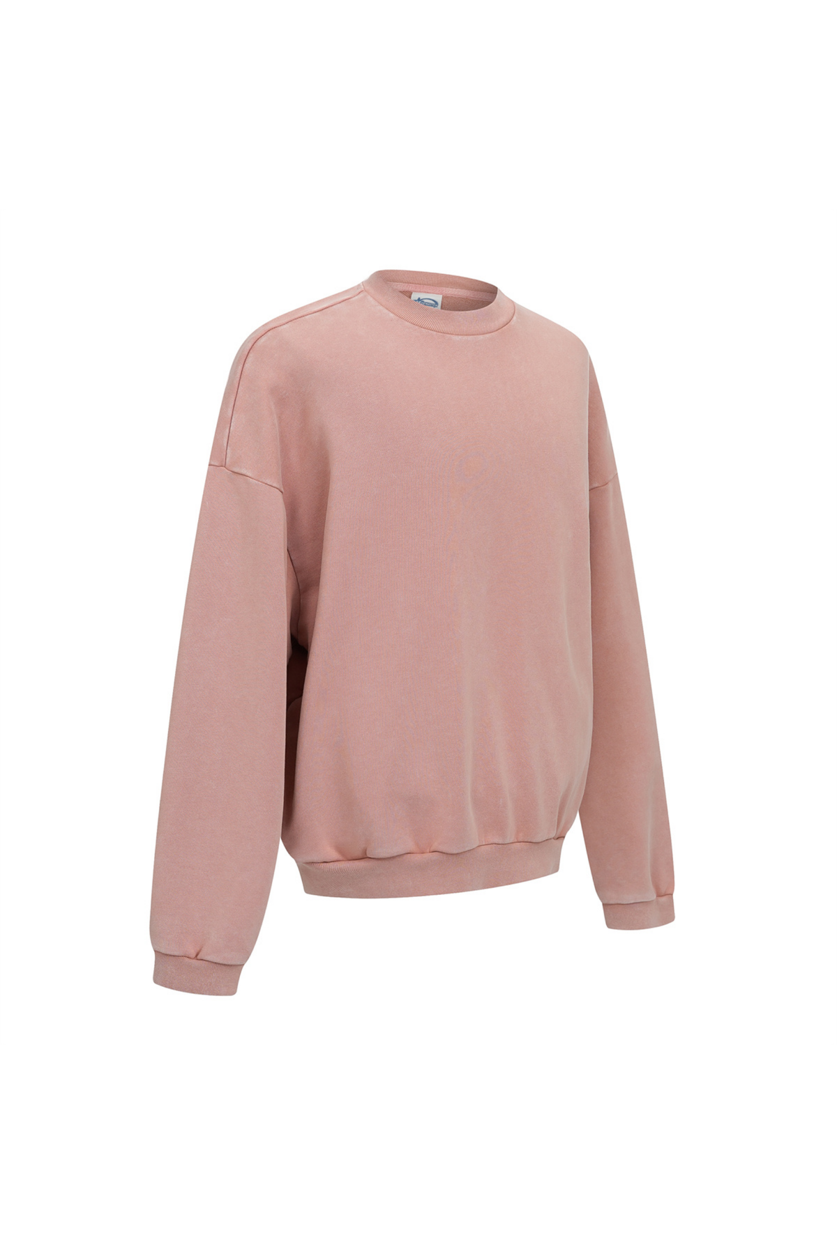 Washed Mock-Neck Sweatshirt in Dusty Pink – back view