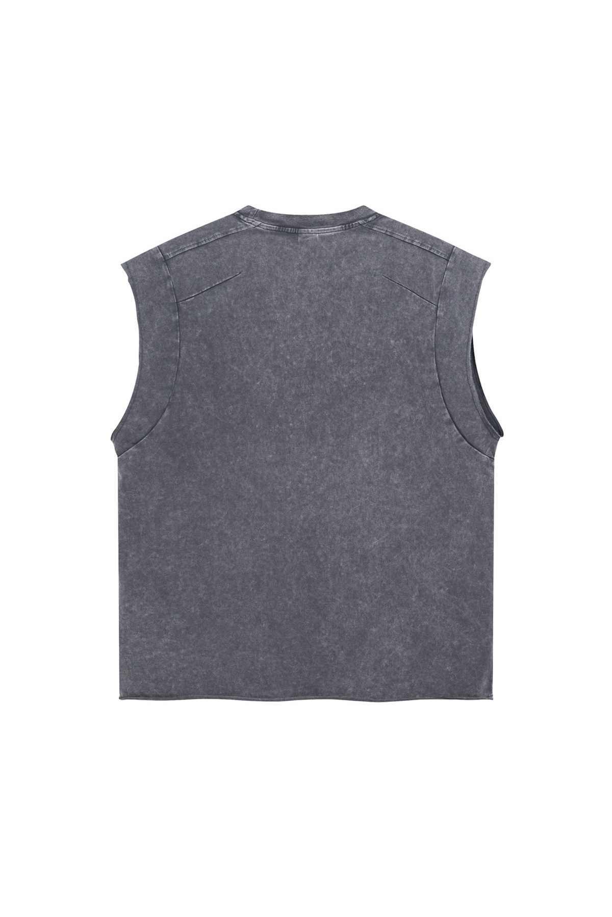 Raw-Edge Washed Sleeveless T-Shirt