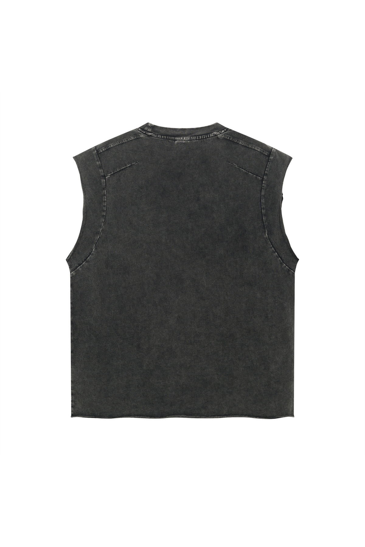 Raw-Edge Washed Sleeveless T-Shirt