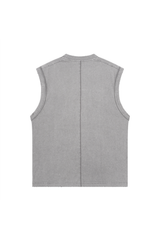 Distressed Stone Wash Sleeveless T-Shirt