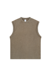Distressed Stone Wash Sleeveless T-Shirt