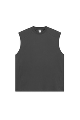 Quick Dry Raw-Edge Sleeveless T-Shirt