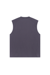 Quick Dry Raw-Edge Sleeveless T-Shirt
