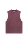 Distressed Raw-Edge Sleeveless T-Shirt