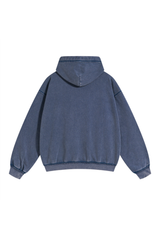 Raw Edge Two-Way Zip Hoodie