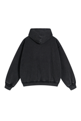 Raw Edge Two-Way Zip Hoodie