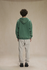 Raw Edge Two-Way Zip Hoodie