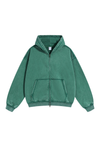 Raw Edge Two-Way Zip Hoodie