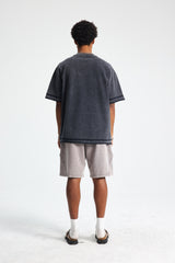 Panelled Sleeve & Hem T-Shirt