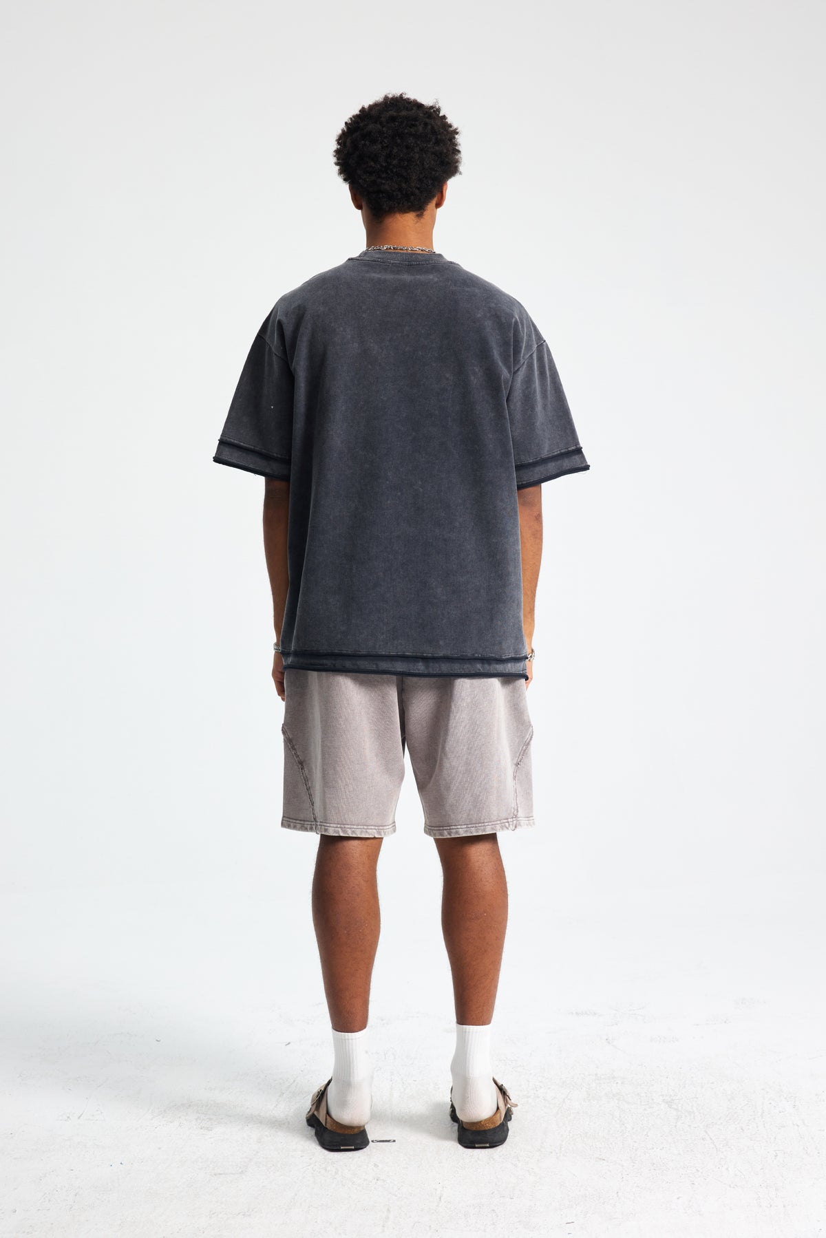 Panelled Sleeve & Hem T-Shirt
