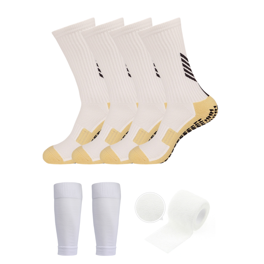 3 Pack Men's Football Grip Socks-FOURMINT