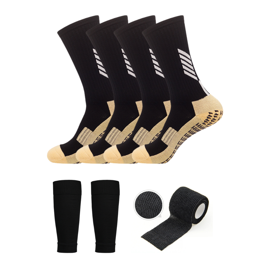 3 Pack Men's Football Grip Socks-FOURMINT