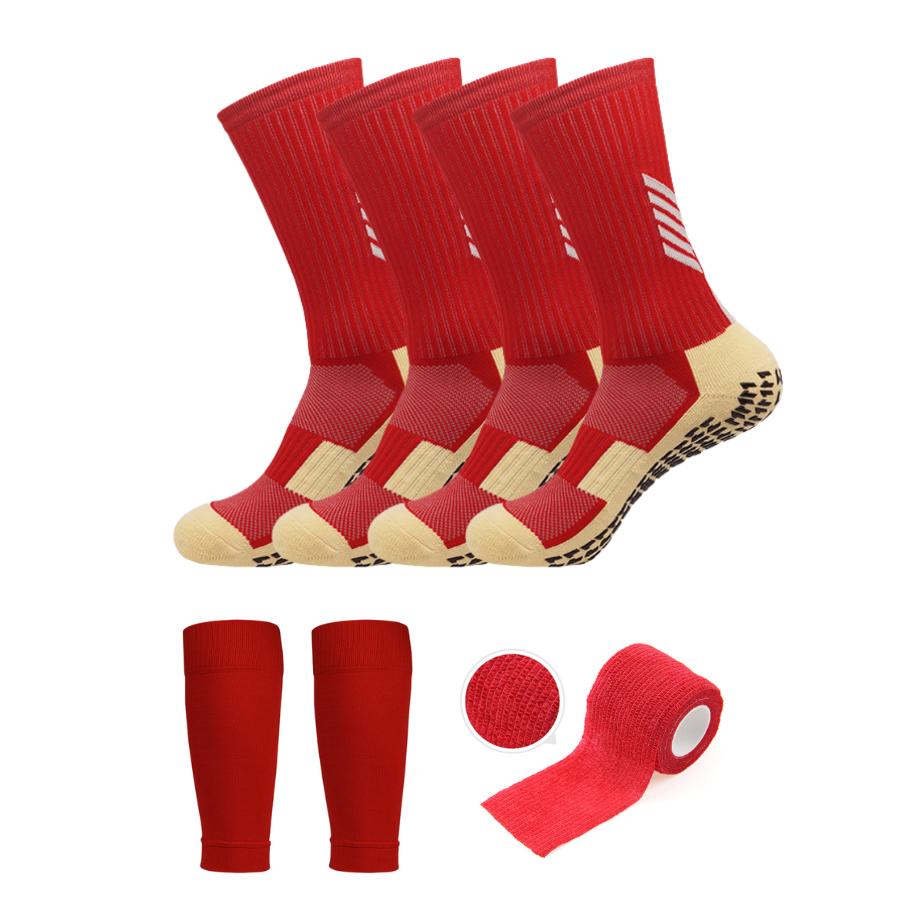 3 Pack Men's Football Grip Socks-FOURMINT