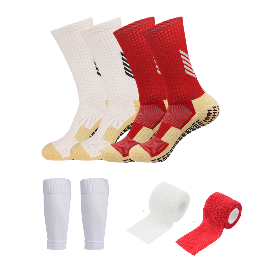 3 Pack Men's Football Grip Socks-FOURMINT