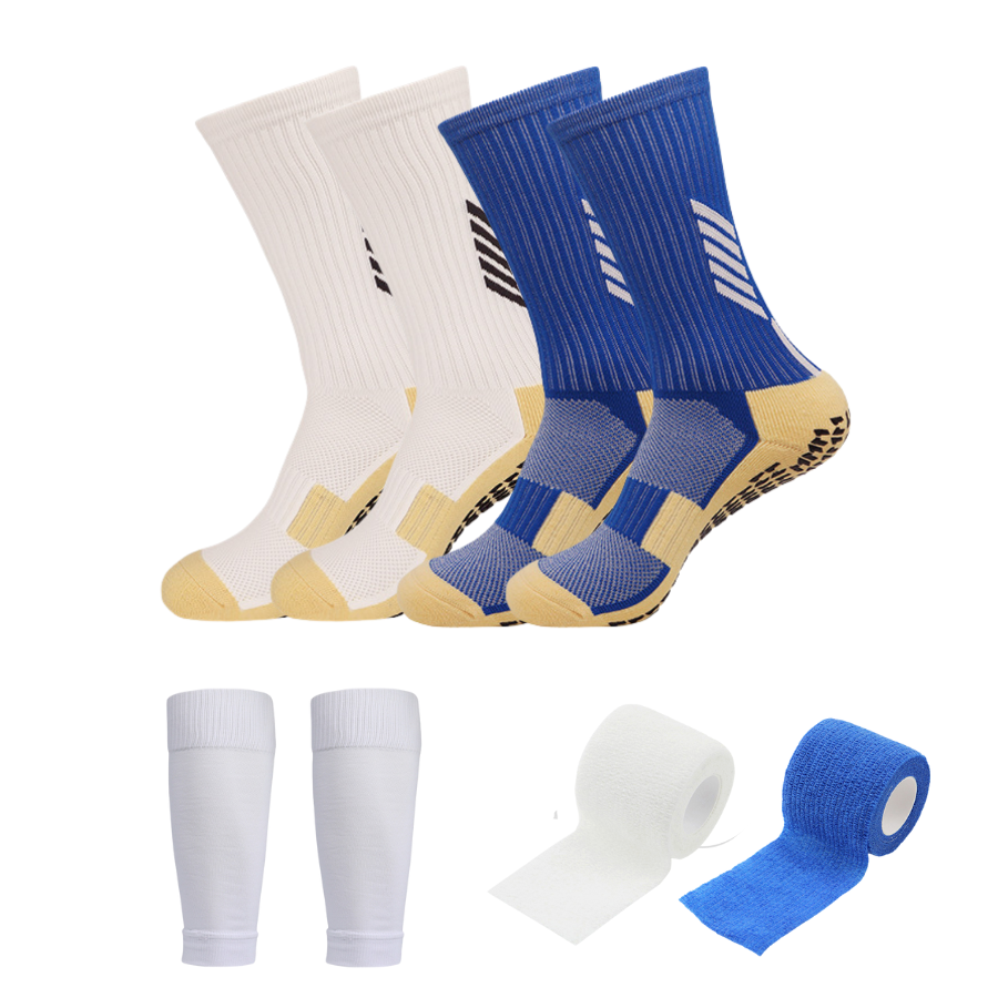 3 Pack Men's Football Grip Socks-FOURMINT
