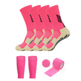 3 Pack Men's Football Grip Socks-FOURMINT
