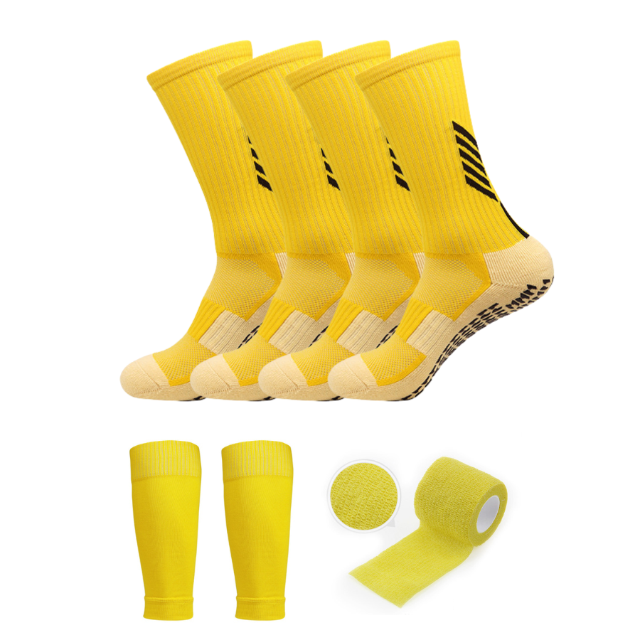 3 Pack Men's Football Grip Socks-FOURMINT