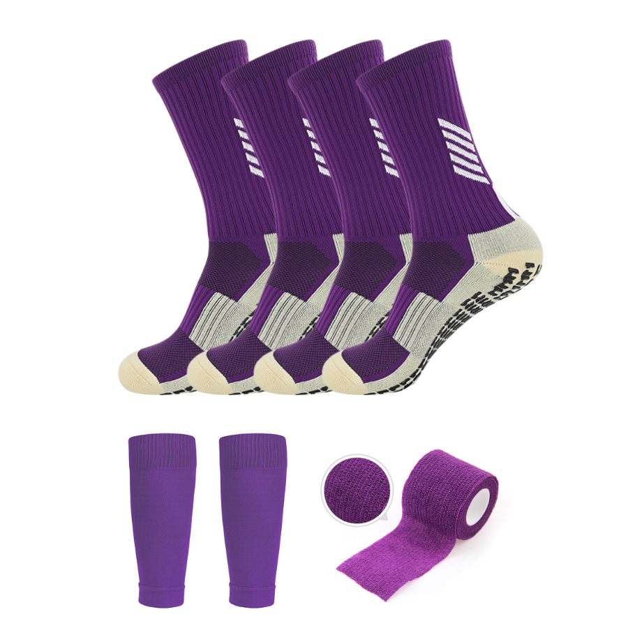 3 Pack Men's Football Grip Socks-FOURMINT