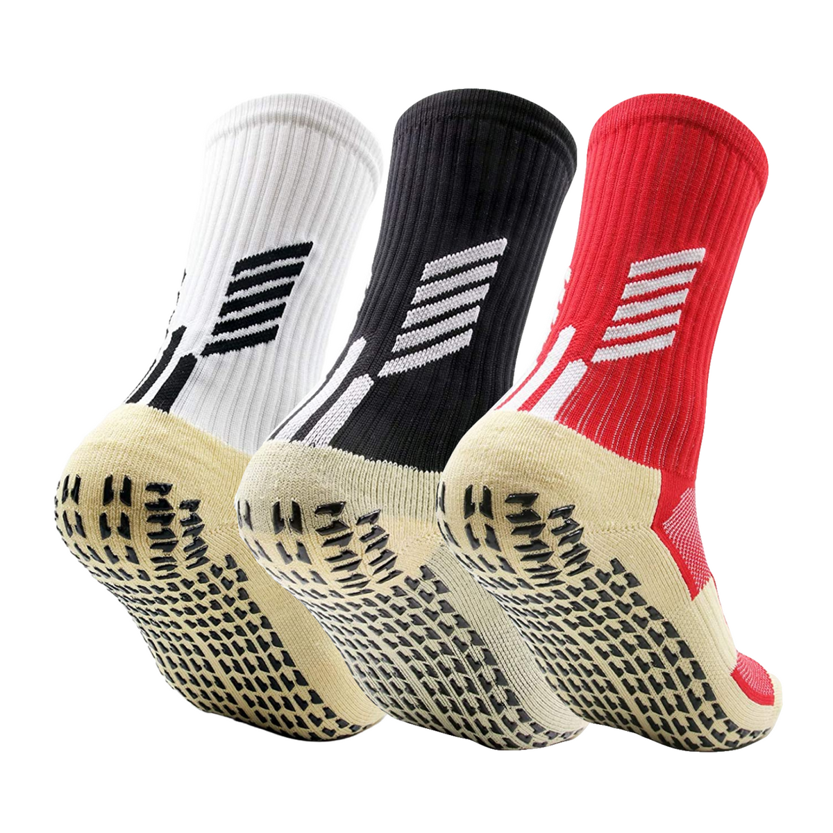 3 Pack Childrens Football Grip Socks-FOURMINT