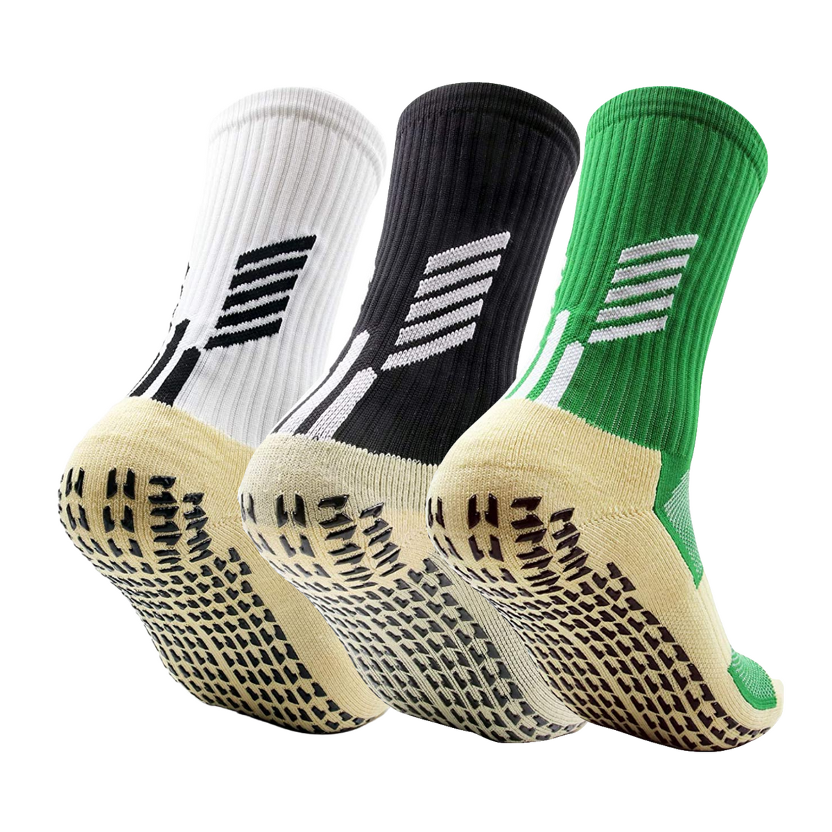 3 Pack Childrens Football Grip Socks-FOURMINT
