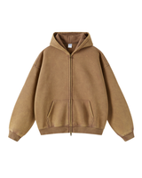 Faded Two-Way Zip Hoodie