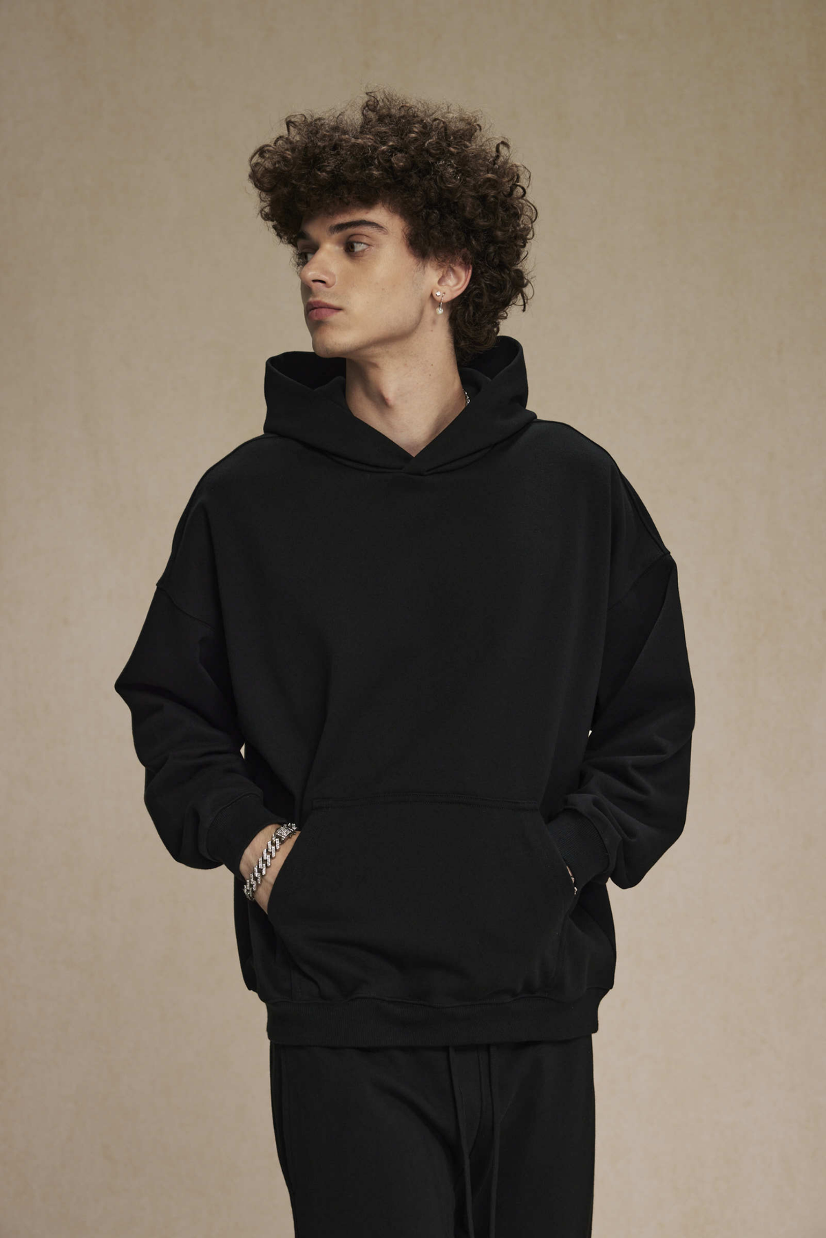 Oversized Drop-Shoulder Hoodie
