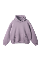 Fleece-Lined Pullover Hoodie in Dark Purple – front product view