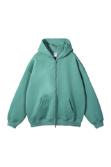 Brushed Fleece Two-Way Zip Hoodie