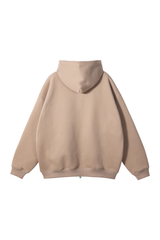 Brushed Fleece Two-Way Zip Hoodie