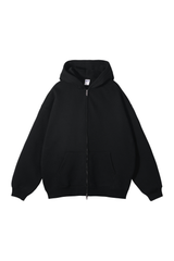 Brushed Fleece Two-Way Zip Hoodie