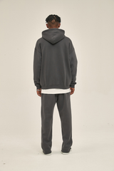 Brushed Fleece Two-Way Zip Hoodie