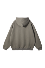 Brushed Fleece Two-Way Zip Hoodie