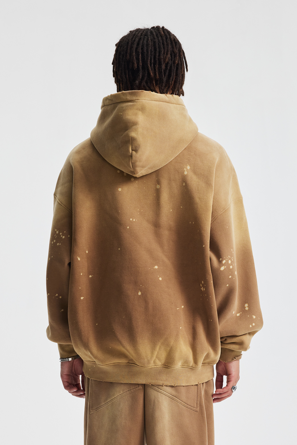 Paint-Splatter Washed Hoodie