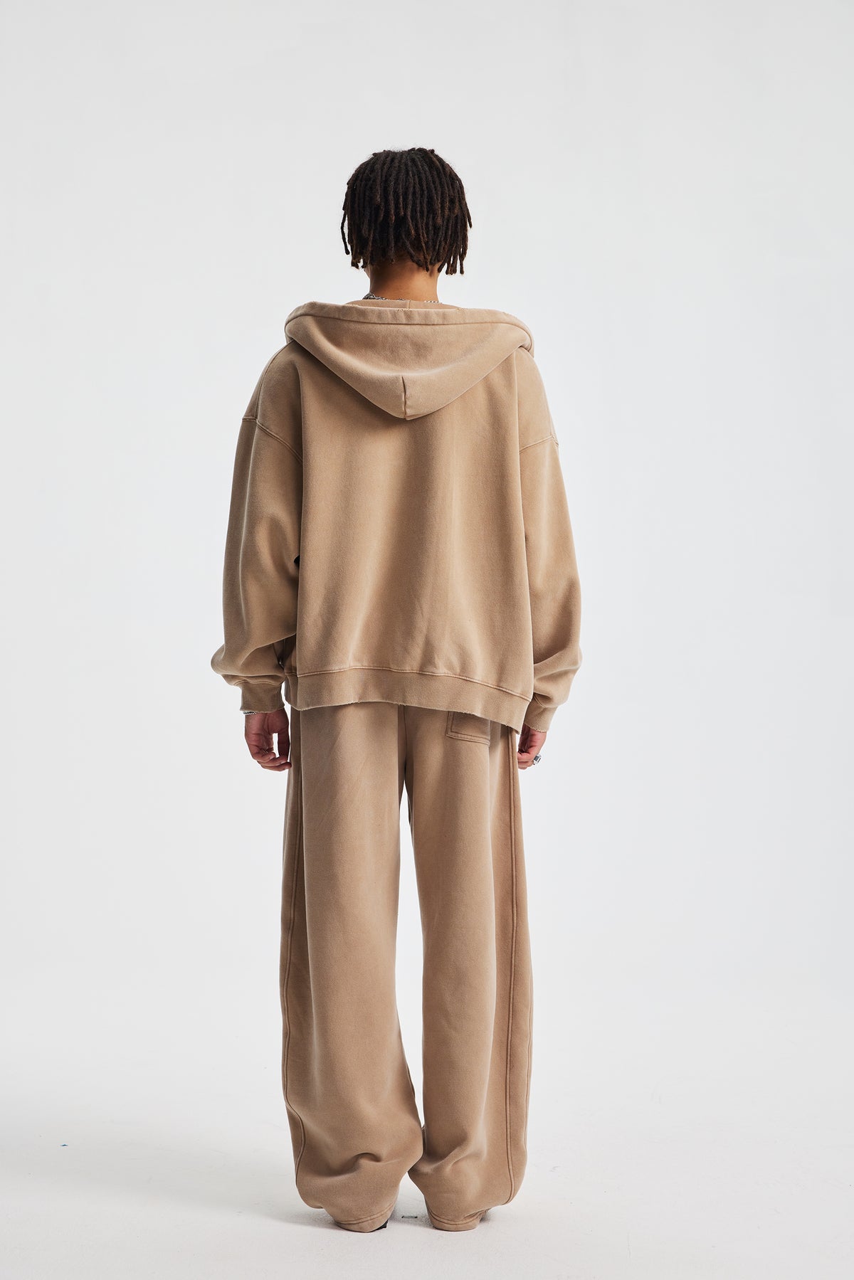Cropped Boxy Zip Hoodie