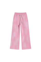 Faded Wide-Leg Joggers