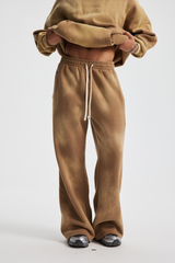 Faded Wide-Leg Joggers