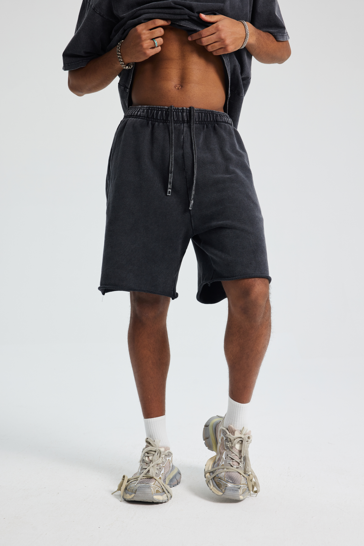 Raw-Hem Sweat Shorts
