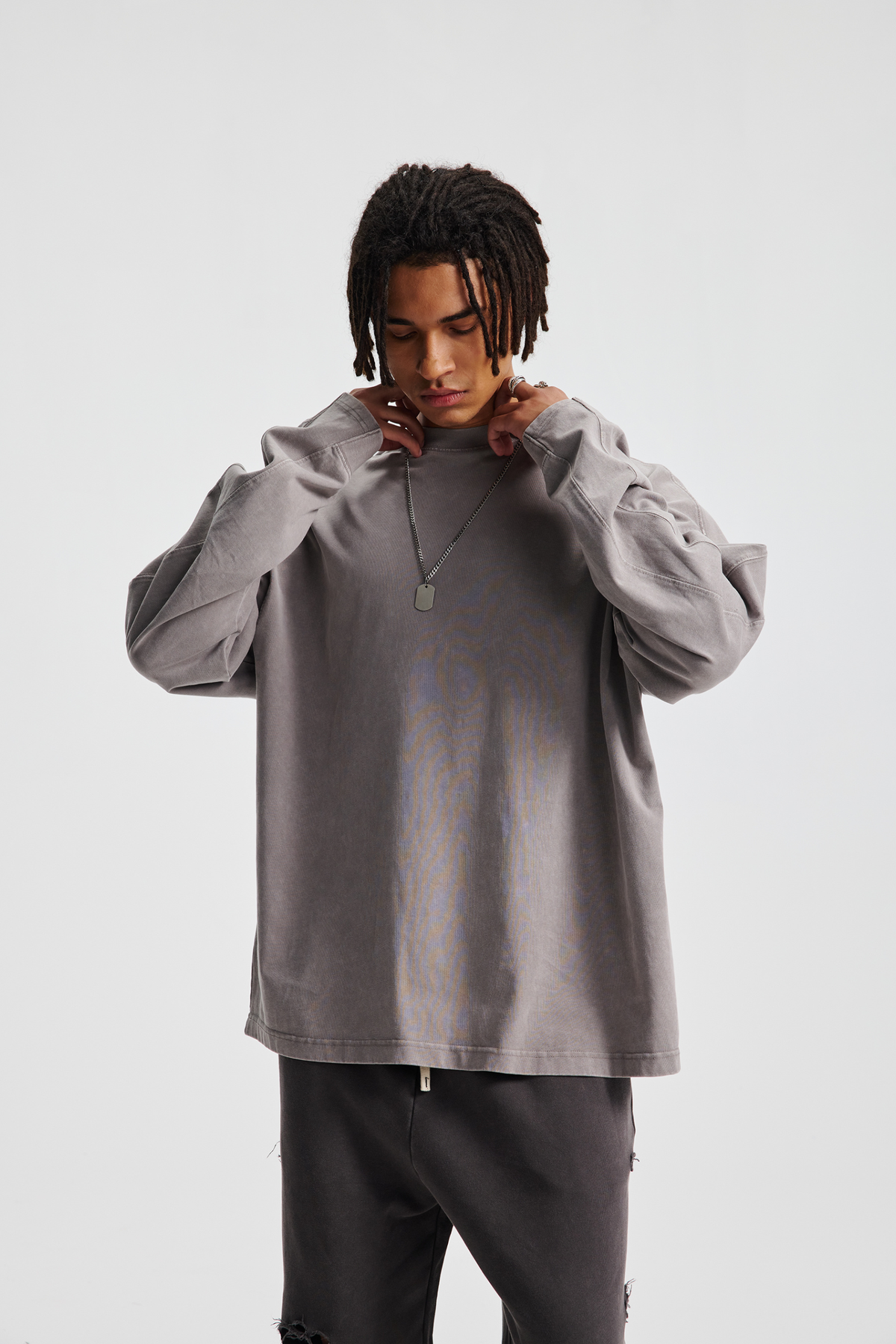 Panelled Long-Sleeve T-Shirt