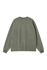 Distressed Washed Long-Sleeve T-Shirt