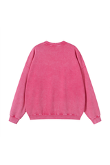 Heavyweight Crewneck Sweatshirt in Fuchsia – back product view