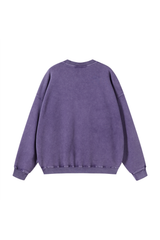 Heavyweight Crewneck Sweatshirt in Dark Purple – back product view